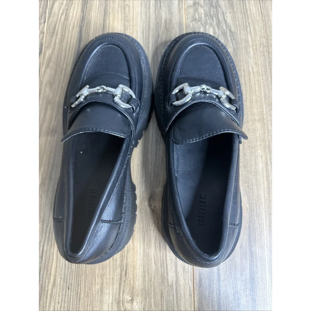 Forever 21‎ Women's Slip On Platform Shoes Size 5.5 Black